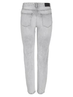 Noisy May Jeans*NMMONI HW STRAGHT ANK JEANS AZ277LG NOOS Light Grey Denim
