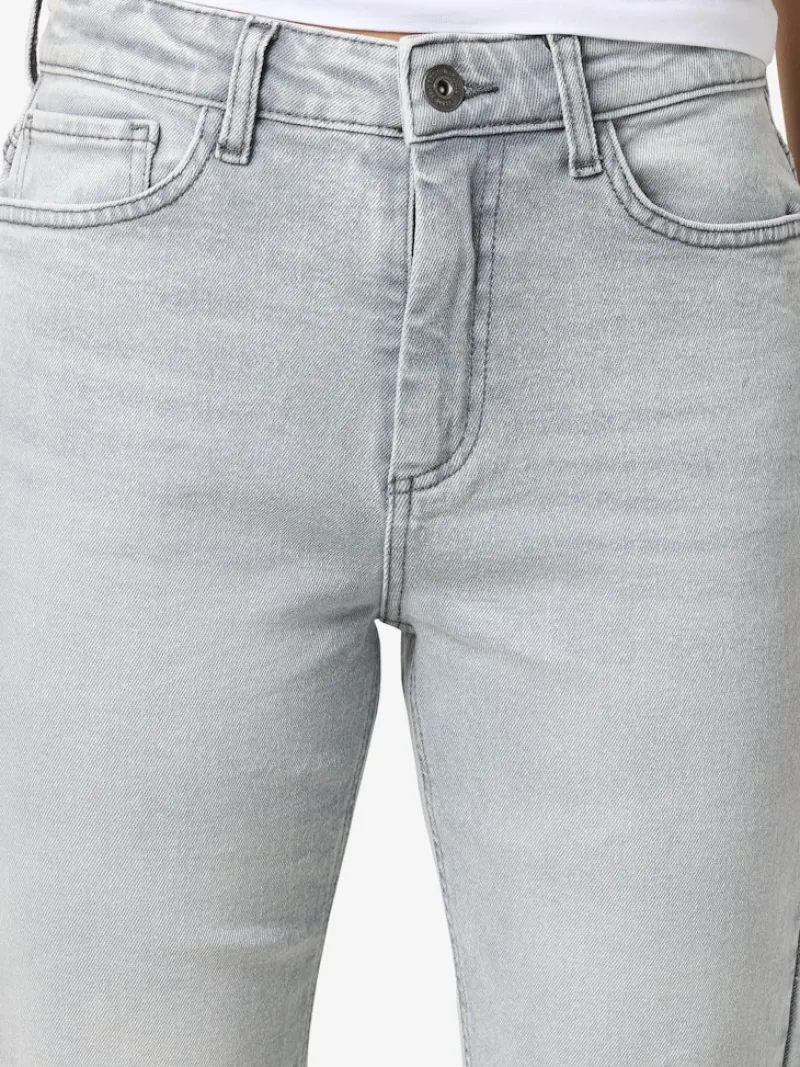 Noisy May Jeans*NMMONI HW STRAGHT ANK JEANS AZ277LG NOOS Light Grey Denim