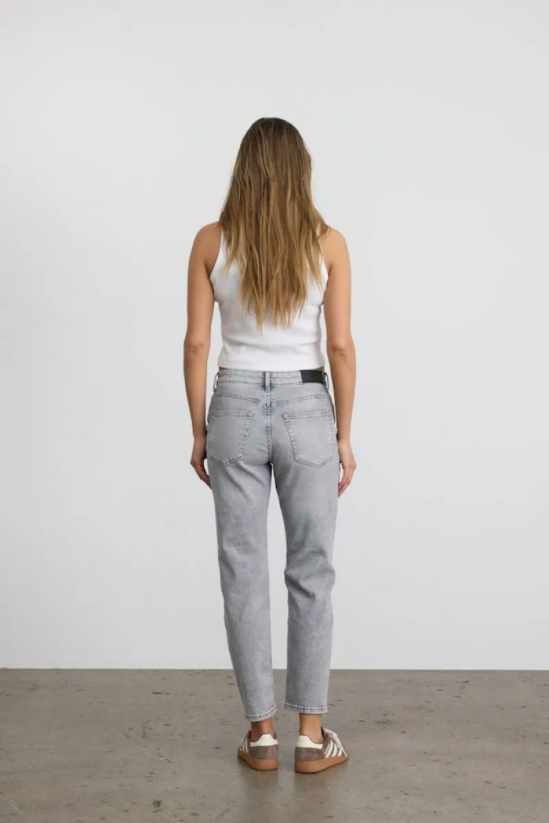 Noisy May Jeans*NMMONI HW STRAGHT ANK JEANS AZ277LG NOOS Light Grey Denim