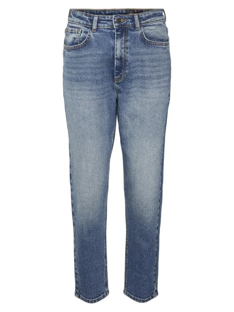 Noisy May Jeans*NMMONI HW STRAGHT ANK JEANS AZ221DB NOOS Dark Blue Denim