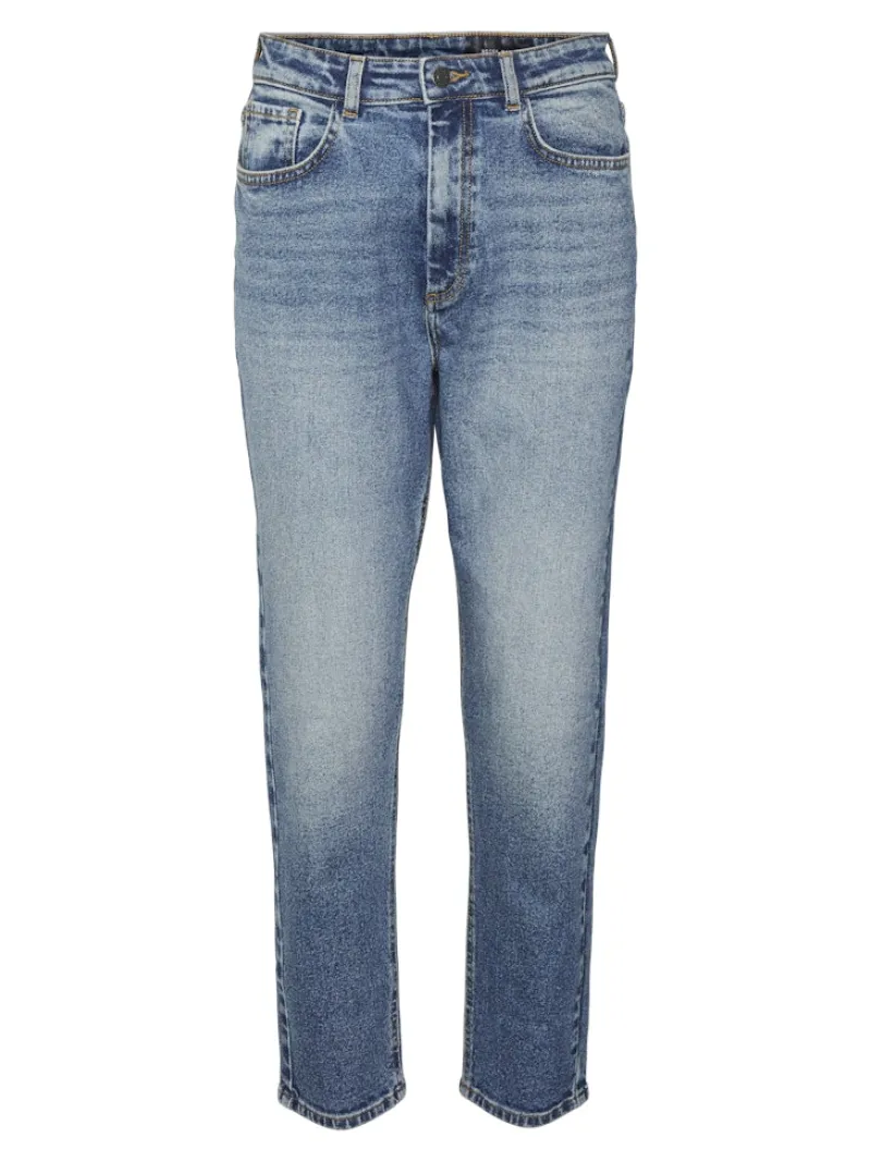 Noisy May Jeans*NMMONI HW STRAGHT ANK JEANS AZ221DB NOOS Dark Blue Denim