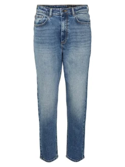 Noisy May Jeans*NMMONI HW STRAGHT ANK JEANS AZ221DB NOOS Dark Blue Denim