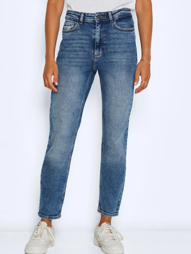 Noisy May Jeans*NMMONI HW STRAGHT ANK JEANS AZ221DB NOOS Dark Blue Denim