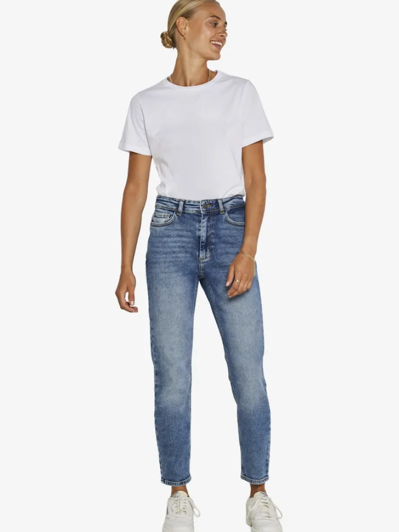 Noisy May Jeans*NMMONI HW STRAGHT ANK JEANS AZ221DB NOOS Dark Blue Denim