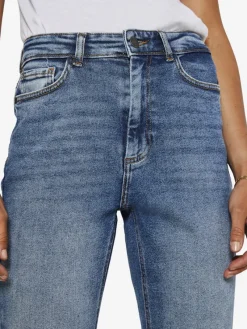 Noisy May Jeans*NMMONI HW STRAGHT ANK JEANS AZ221DB NOOS Dark Blue Denim