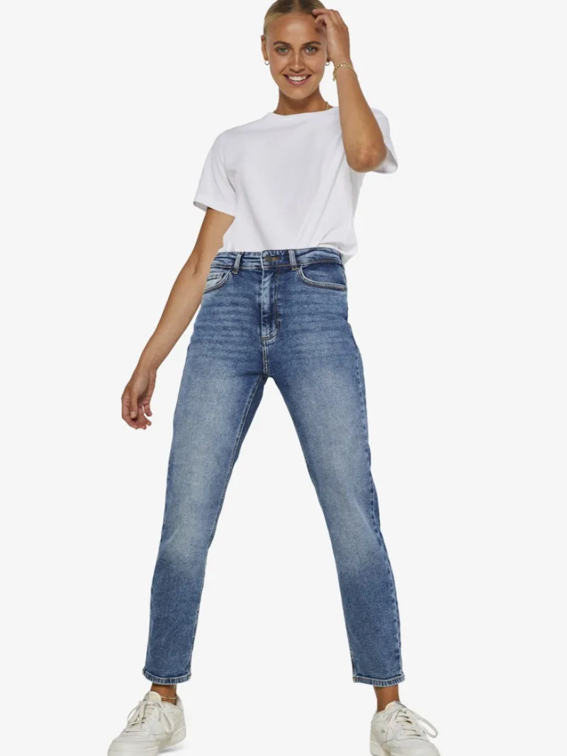 Noisy May Jeans*NMMONI HW STRAGHT ANK JEANS AZ221DB NOOS Dark Blue Denim