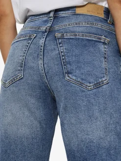 Noisy May Jeans*NMMONI HW STRAGHT ANK JEANS AZ221DB NOOS Dark Blue Denim
