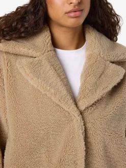 Noisy May Jacken*NMNATI CROP TEDDY JACKET FWD NOOS birch