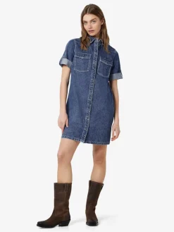 Noisy May Kleider*NMNEW SIGNE S/S DENIM DRESS VI002MB NOOS Medium Blue Denim