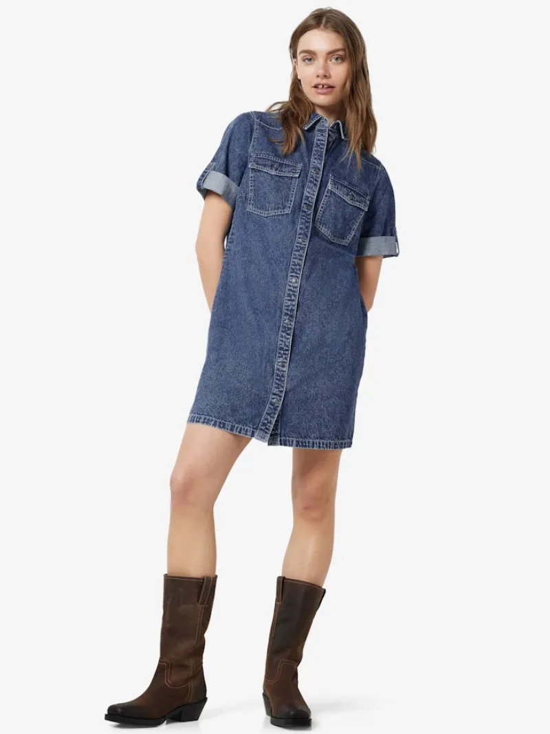 Noisy May Kleider*NMNEW SIGNE S/S DENIM DRESS VI002MB NOOS Medium Blue Denim