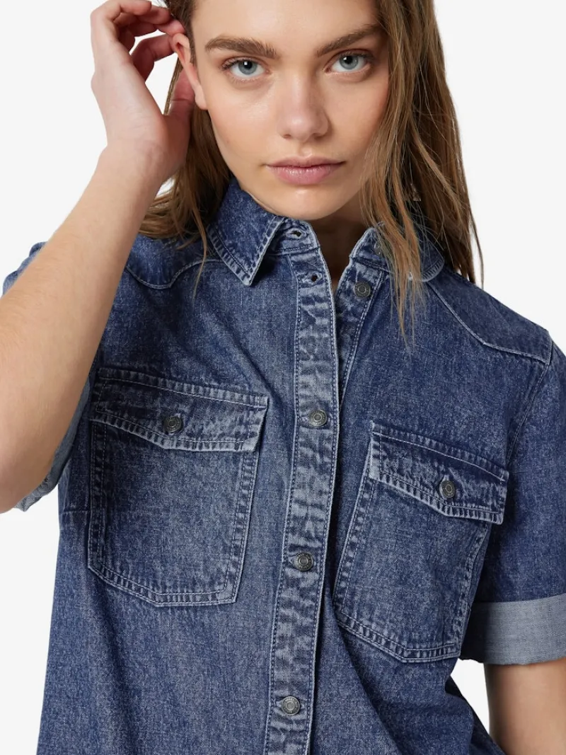 Noisy May Kleider*NMNEW SIGNE S/S DENIM DRESS VI002MB NOOS Medium Blue Denim