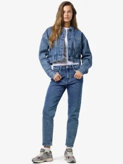 Noisy May Jacken*NMRONJA L/S CROP DNM JACKET VI433MB NOOS Medium Blue Denim