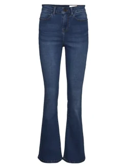 Noisy May Jeans*NMSALLIE HW FLARE JEAN VI021MB FWD NOOS Medium Blue Denim