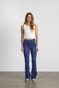 Noisy May Jeans*NMSALLIE HW FLARE JEAN VI021MB FWD NOOS Medium Blue Denim