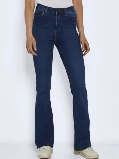 Noisy May Jeans*NMSALLIE HW FLARE JEAN VI021MB FWD NOOS Medium Blue Denim