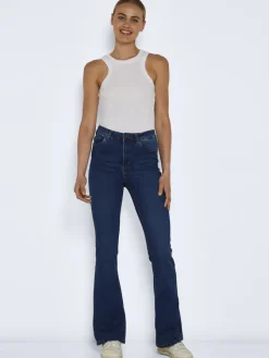 Noisy May Jeans*NMSALLIE HW FLARE JEAN VI021MB FWD NOOS Medium Blue Denim