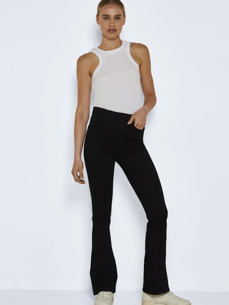 Noisy May Jeans*NMSALLIE HW SK FLARED VI023BL FWD NOOS Black
