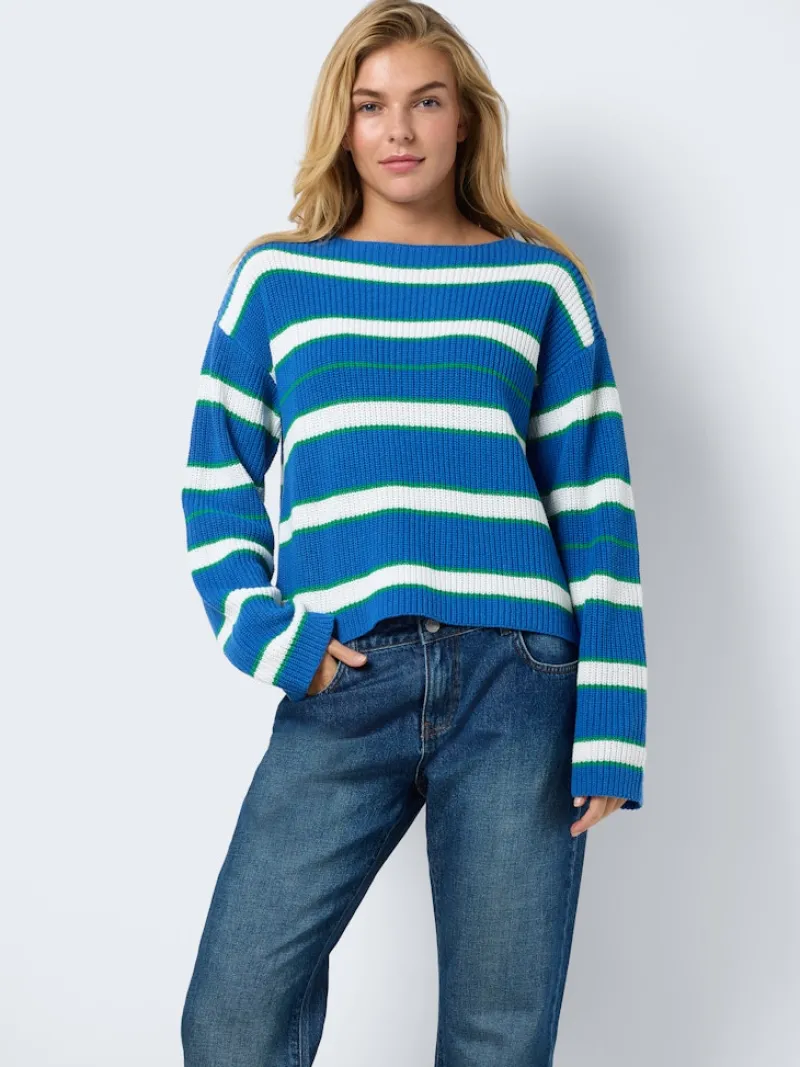 Noisy May Pullover & Sweatshirts*NMSERENA L/S BOATNECK KNIT FWD DD dutch blue