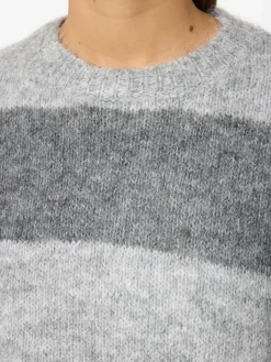 Noisy May Pullover & Sweatshirts*NMSUTTON L/S OVERSIZED KNIT FWD NOOS Light Grey Melange