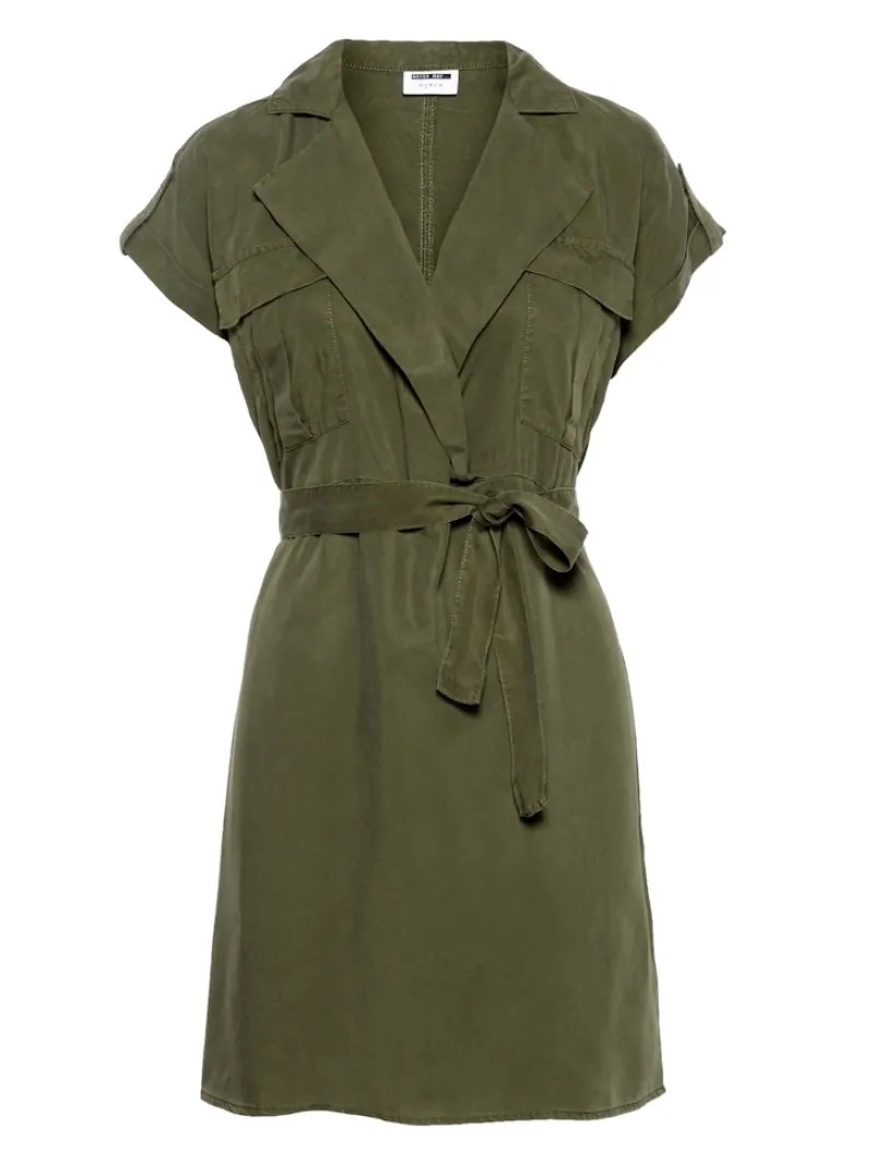 Noisy May Kleider*NMVERA S/S ENDI TENCEL DRESS FWD S* Olive Night