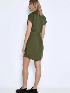 Noisy May Kleider*NMVERA S/S ENDI TENCEL DRESS FWD S* Olive Night