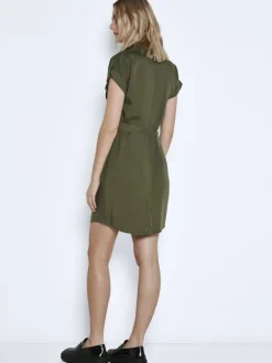 Noisy May Kleider*NMVERA S/S ENDI TENCEL DRESS FWD S* Olive Night