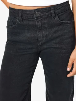 Noisy May Jeans*NMYOLANDA MW WIDE STR BLACK NOOS Black Denim