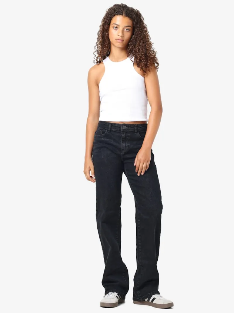 Noisy May Jeans*NMYOLANDA MW WIDE STR BLACK NOOS Black Denim