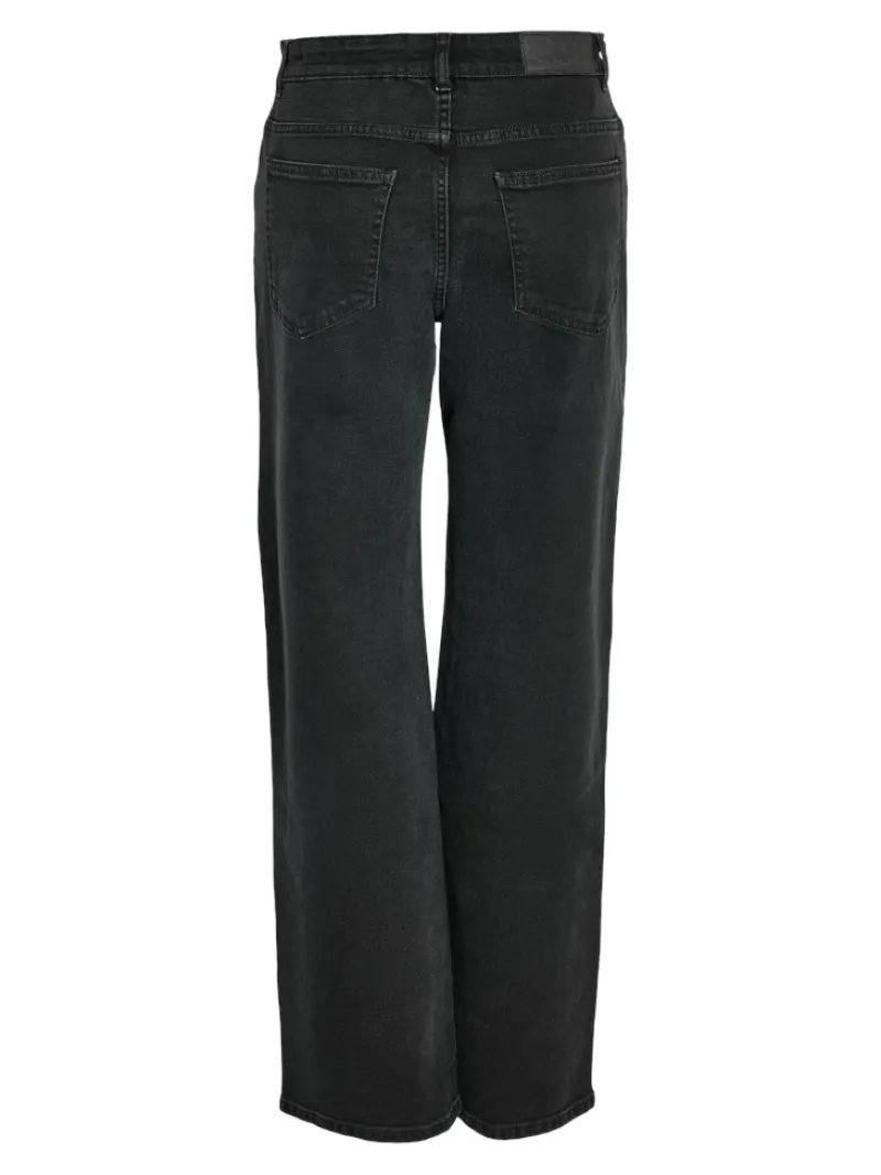 Noisy May Jeans*NMYOLANDA MW WIDE STR BLACK NOOS Black Denim