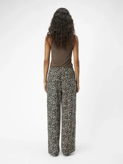 Object Hosen*OBJALBA LISA WIDE PANT PRINT NOOS humus