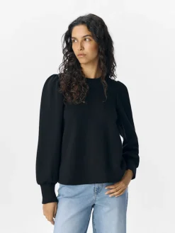 Object Pullover & Sweatshirts*OBJANDREA RE L/S O-NECK TOP NOOS Black