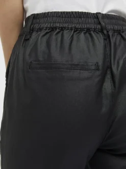 Object Hosen*OBJBELLE LISA COATED PANT NOOS Black