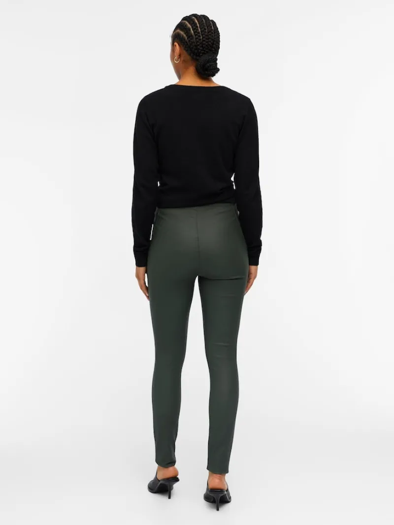 Object Hosen*OBJBELLE MW COATED LEGGINGS NOOS duffel bag