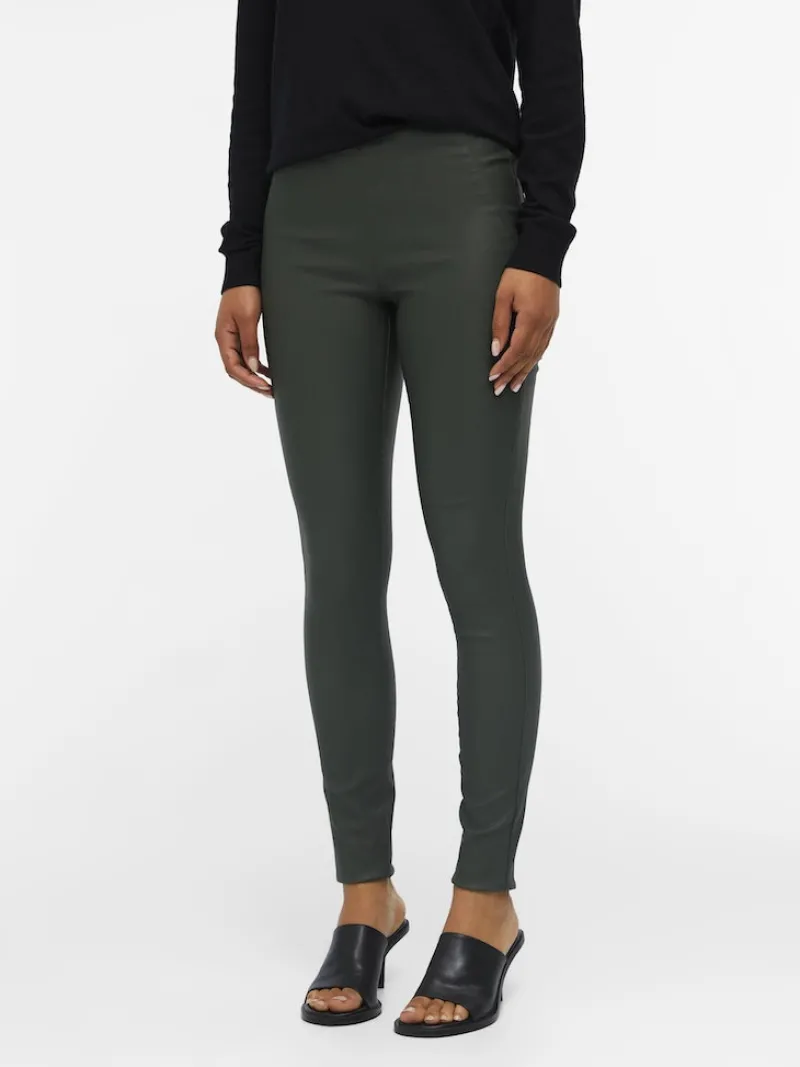 Object Hosen*OBJBELLE MW COATED LEGGINGS NOOS duffel bag