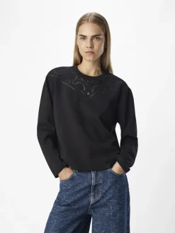 Object Pullover & Sweatshirts*OBJBETZY L/S LO PULLOVER E AW FAIR 24 Black