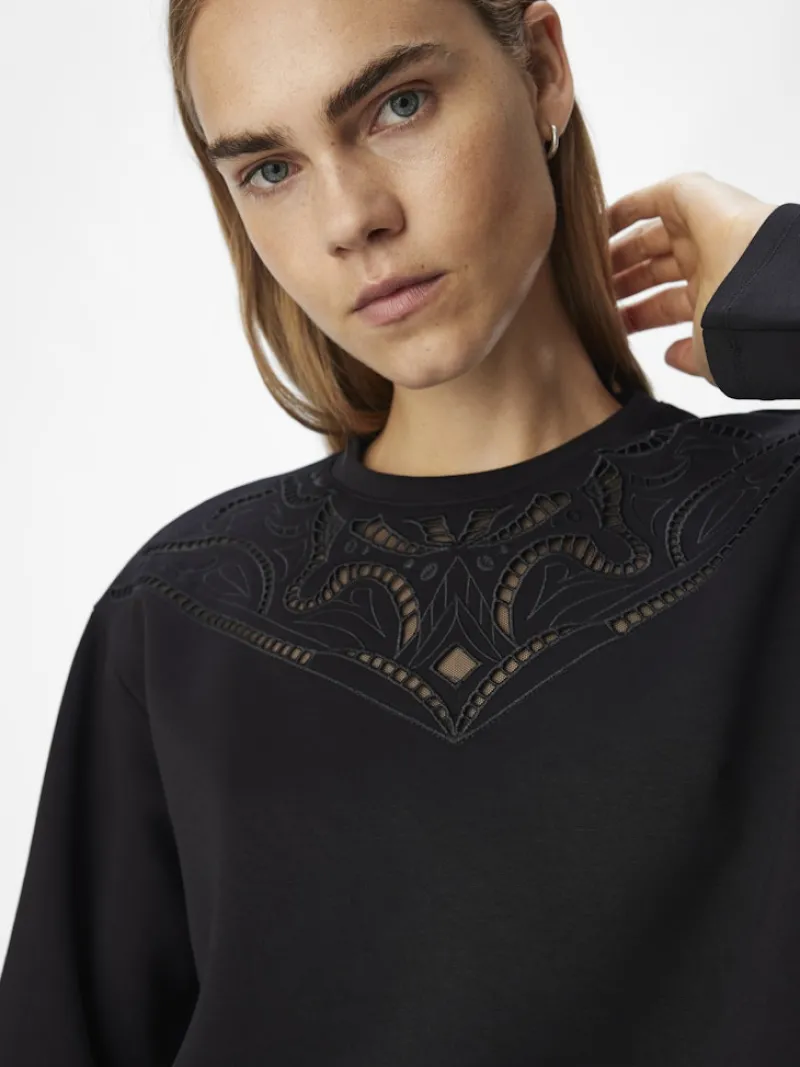 Object Pullover & Sweatshirts*OBJBETZY L/S LO PULLOVER E AW FAIR 24 Black