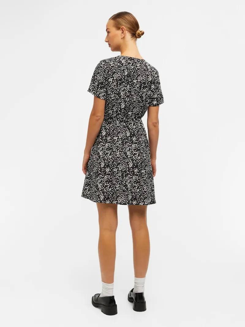 Object Kleider*OBJCAMILLA S/S SHORT WRAP DRESS PB14 Black