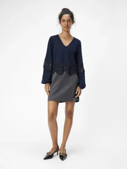 Object Blusen*OBJDANNI RE L/S TOP 134 Sky Captain