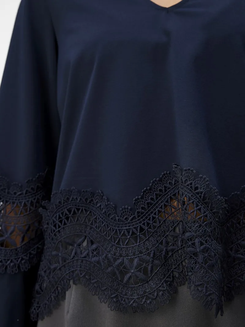 Object Blusen*OBJDANNI RE L/S TOP 134 Sky Captain