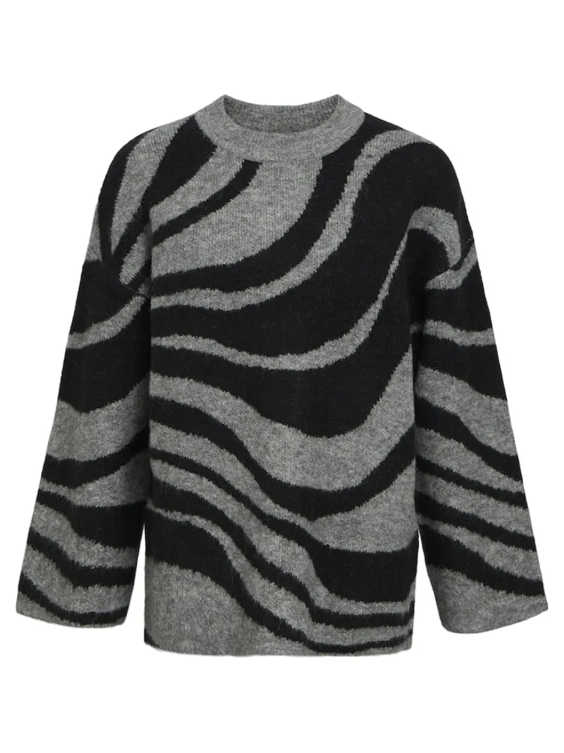 Object Pullover & Sweatshirts*OBJDIANA LO L/S KNIT PULLOVER NOOS Medium Grey Melange