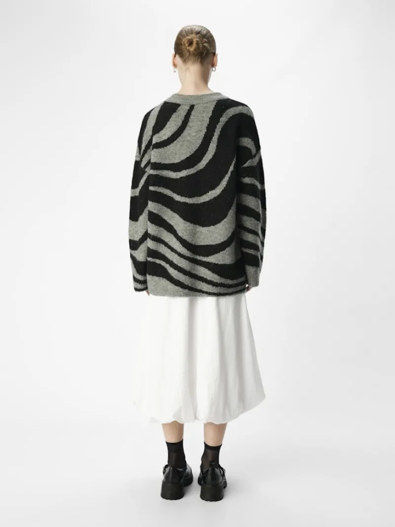 Object Pullover & Sweatshirts*OBJDIANA LO L/S KNIT PULLOVER NOOS Medium Grey Melange