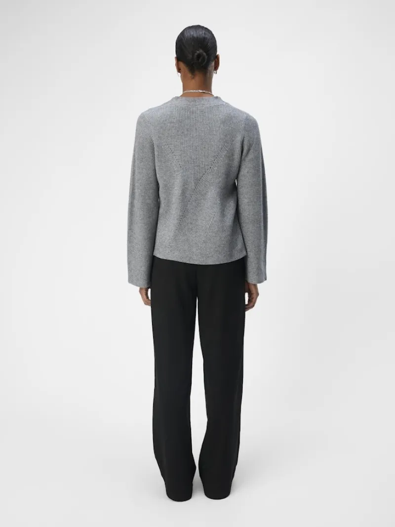 Object Pullover & Sweatshirts*OBJDITTE RE L/S KNIT CARDIGAN NOOS Medium Grey Melange