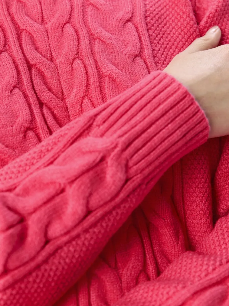 Object Pullover & Sweatshirts*OBJDORIS RE L/S KNIT PULLOVER NOOS hot pink
