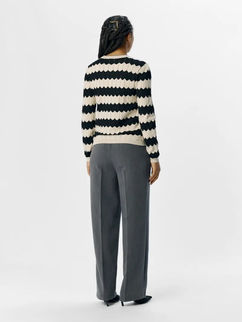 Object Pullover & Sweatshirts*OBJEBBA L/S RE KNIT PULLOVER NOOS sandshell