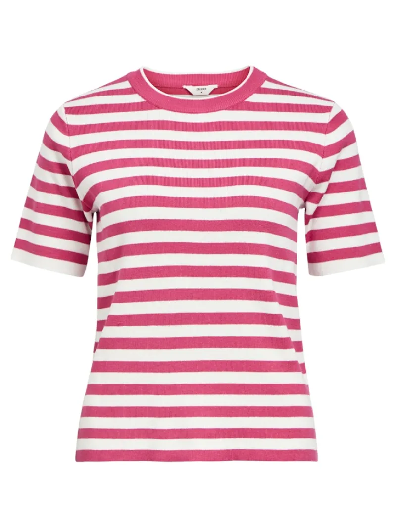 Object Pullover & Sweatshirts*OBJESTER S/S NEW KNIT PULLOVER NOOS Raspberry Sorbet