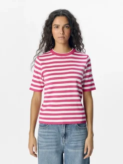 Object Pullover & Sweatshirts*OBJESTER S/S NEW KNIT PULLOVER NOOS Raspberry Sorbet