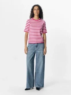 Object Pullover & Sweatshirts*OBJESTER S/S NEW KNIT PULLOVER NOOS Raspberry Sorbet