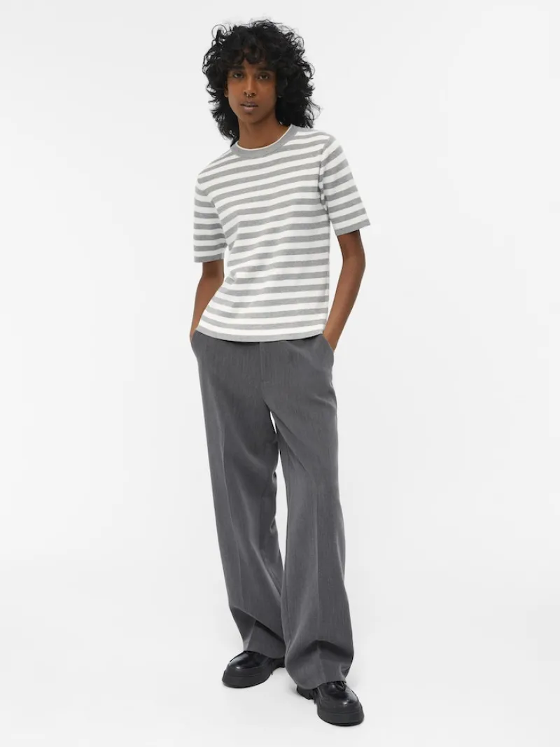 Object Pullover & Sweatshirts*OBJESTER S/S NEW KNIT PULLOVER NOOS Light Grey Melange