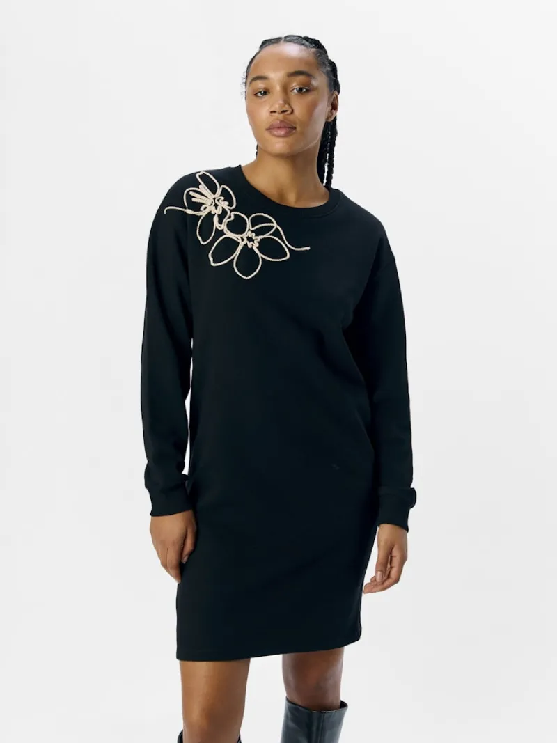 Object Kleider*OBJEVE RE L/S SWEAT DRESS 137 Black