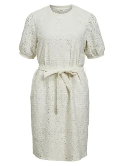 Object Kleider*OBJFEODORA S/S SHORT DRESS NOOS Cloud Dancer